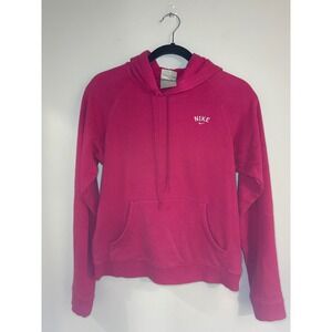 Vintage Y2K Nike  Womens Pink Drawstring Pullover  Hoodie Size S